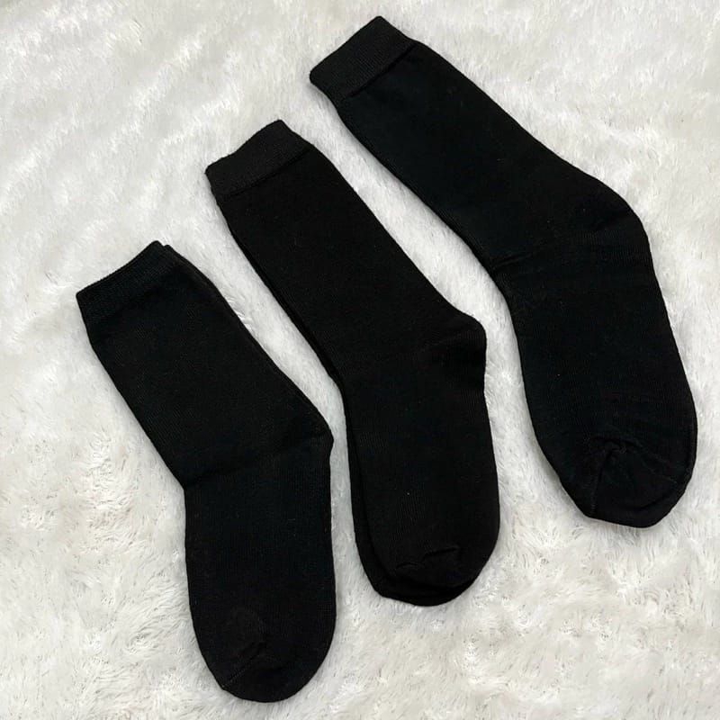 Kaos Kaki Sekolah Hitam Polos Ukuran SD SMP SMA Anak Laki Laki Perempuan