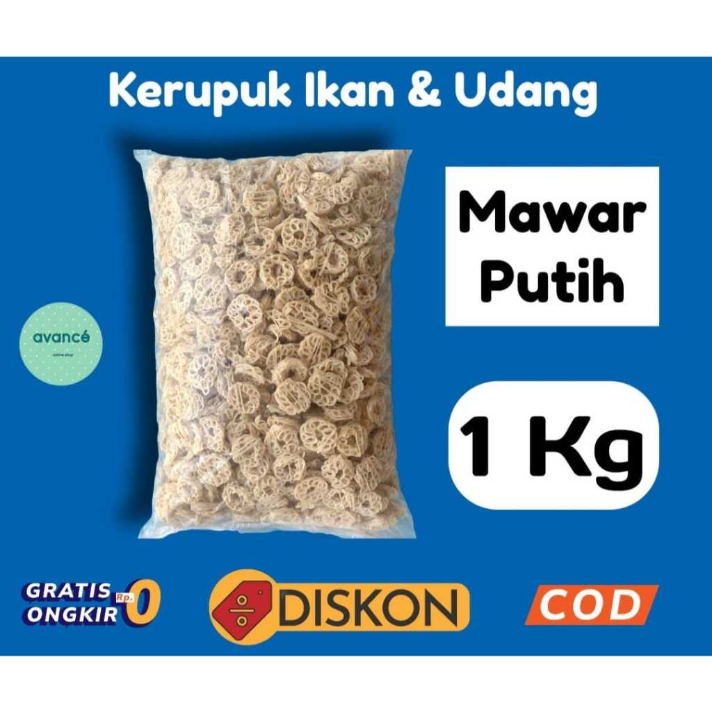 

1 Kg Kerupuk Ikan Mawar Putih, Enak dan Gurih (Kerupuk Viral / Seblak Raffael)