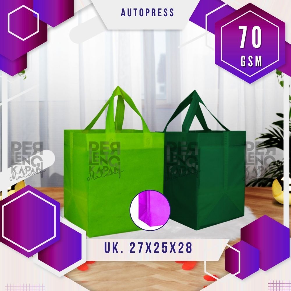 

AUTOPRESS BOX 70GSM Tas Box Spunbond Goodie Bag 27x25x28 Souvenir Promosi Murah Tebal