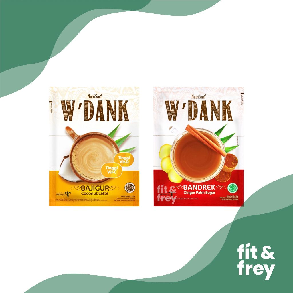 

W'DANK Minuman Wedang - Sachet - Bajigur / Bandrek - Nutrisari Wdank - Coconut Latte / Ginger Palm