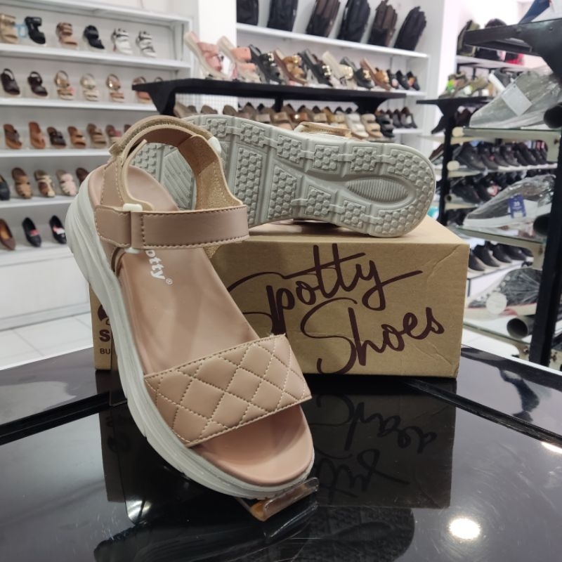 Sepatu Sandal Wanita SPOTTY | Suzy 07 | Krem