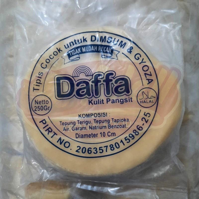 

[GROSIR] DAFFA 10CM Kulit Pangsit Dimsum/Gyoza Putih 250gr