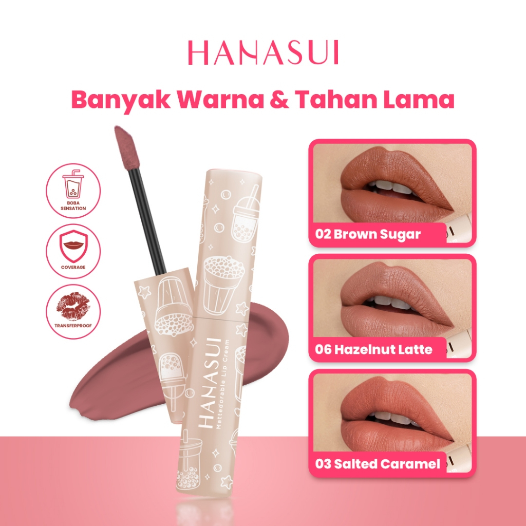 Hanasui Mattedorable Lip Cream Boba Edition HANASUI MATTEDORABLE LIP CREAM BOBA EDITION | HANASUI LI