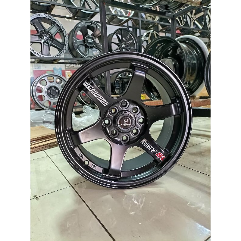 TE37 R15X7 H8X100,114,3 ET40 BLACK