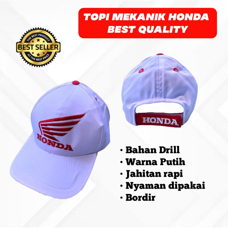 TOPI MEKANIK HONDA AHASS Full Bordir