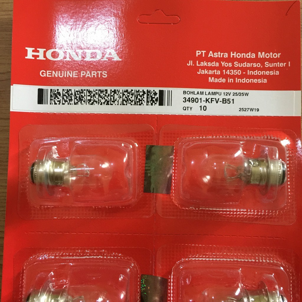 34901KFVB51 Lampu Bohlam Depan Astrea Grand Legenda Beat Scoopy Spacy Vario 110 Fi Karbu ORI 34901-K