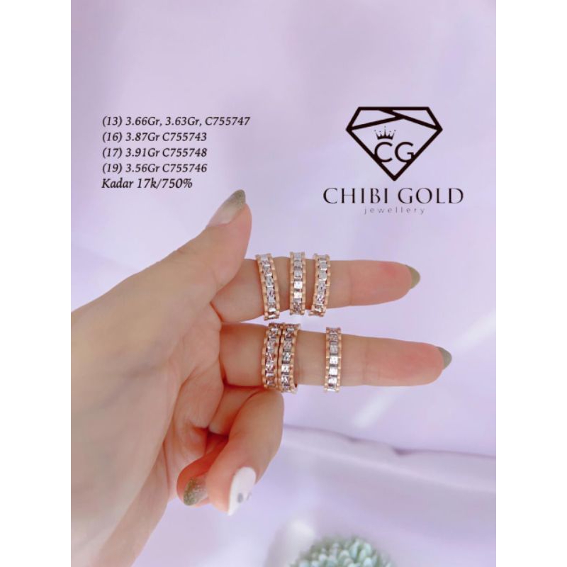 CHIBI GOLD - Cincin rolex kombinasi emas 750 kadar 17k - chibigold