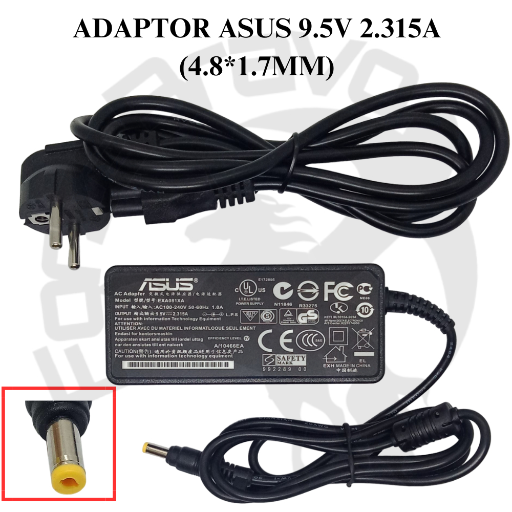 ADAPTOR CHARGER ASUS Eee PC 700 701SD 701SDX 2G 4G 8G 9.5V 2.315A-NEW