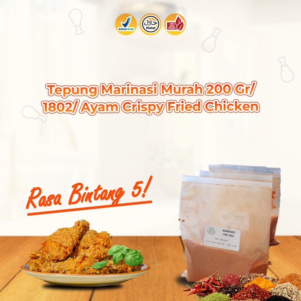 

Tepung marinasi Murah 200 Gr /1802/ ayam chrispy fried chiken