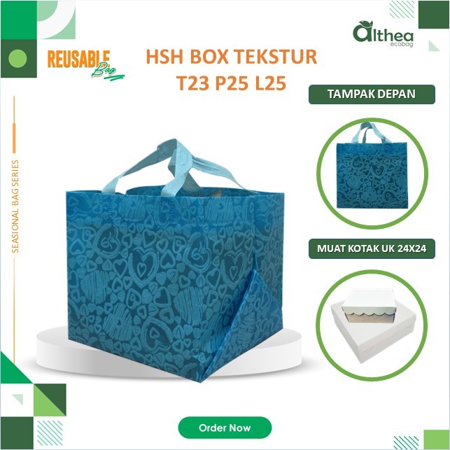 

ALTHEA Tas Hajatan Tas Berkat Goodie Bag Tasyakuran Tas Nasi Box 24x24 Tas Tekstur 23x25x25