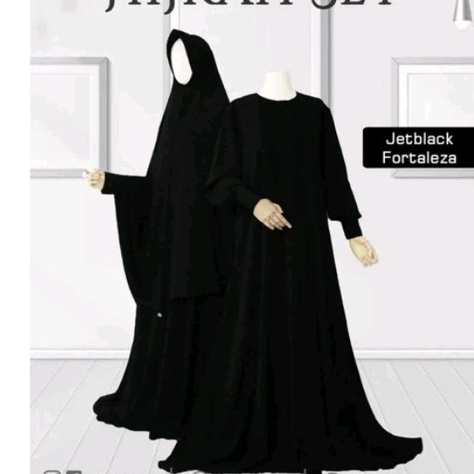 AisharanaHijrah Hijrah Set Jetblack Fortaleza Khimar Non pad