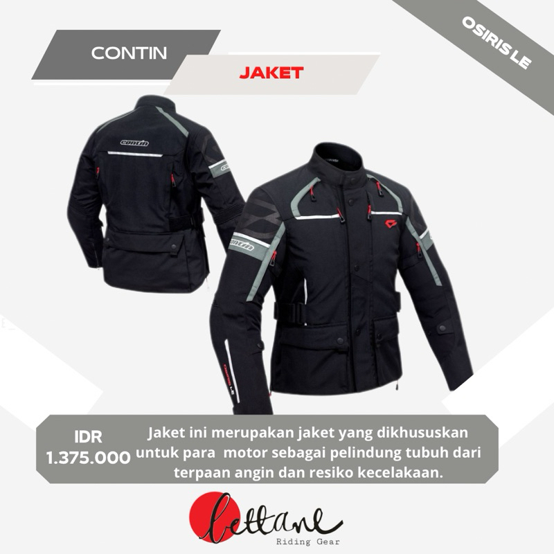 Jaket Riding Contin OSIRIS LE | Jaket Osiris  Black | Osiris SILVER Protector