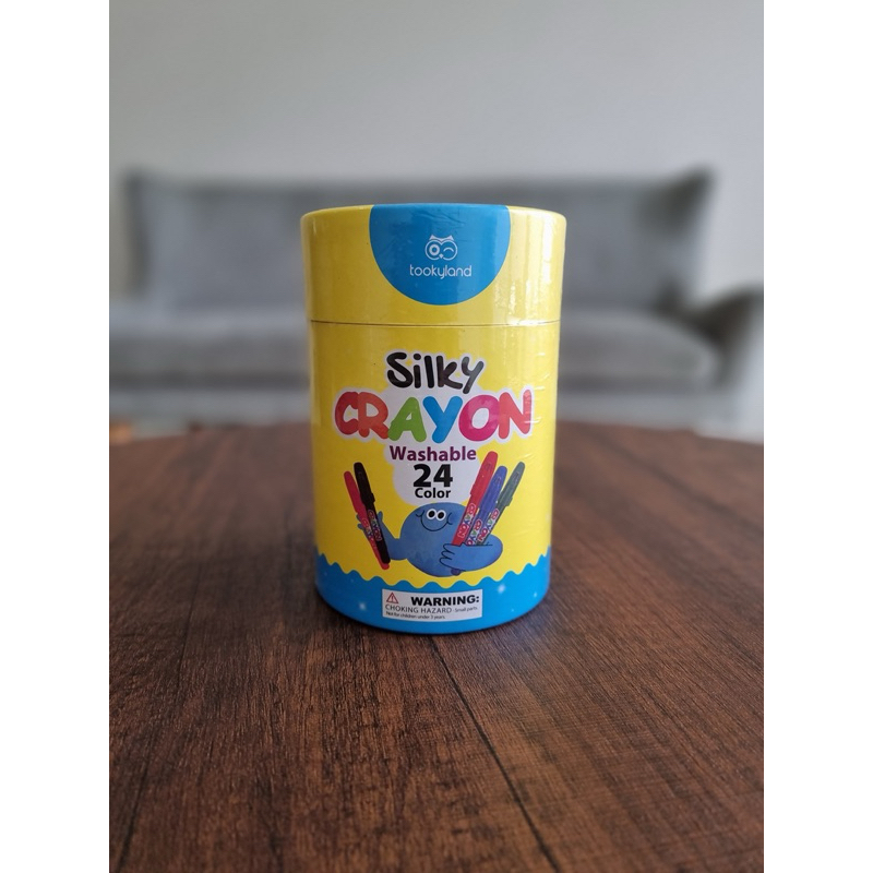 

Tookyland Silky Crayon Washable/Krayon Putar 24 Warna Bisa Dibersihkan