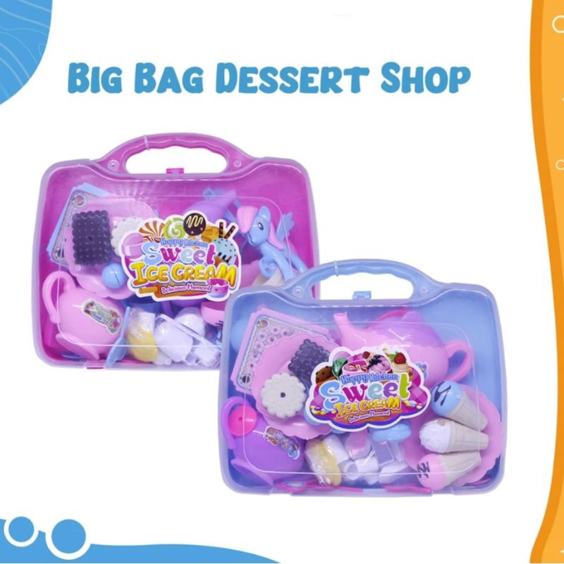 Mainan Anak Koper Candy Happy Shop/Jualan Permen Ice Cream Cake FH229