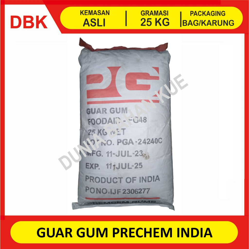 

GUAR GUM PRECHEM INDIA - 1 BAG 25 KG / PENGENTAL FOOD GRADE