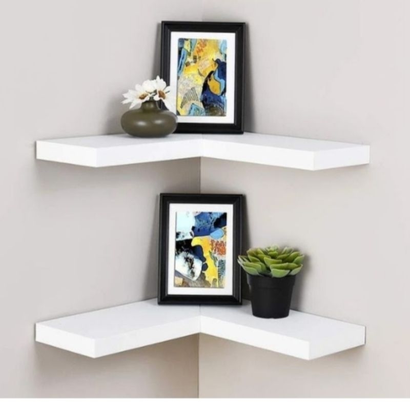 Rak Tempel Sudut Ruangan/ Rak Serbaguna/ Rak Minimalis