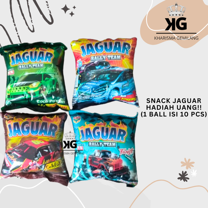 

JAGUAR - CHIKI JAGUAR BERHADIAH 100g (1 BALL ISI 10 PCS) Snack Jajanan berhadiah uang Makanan Ringan