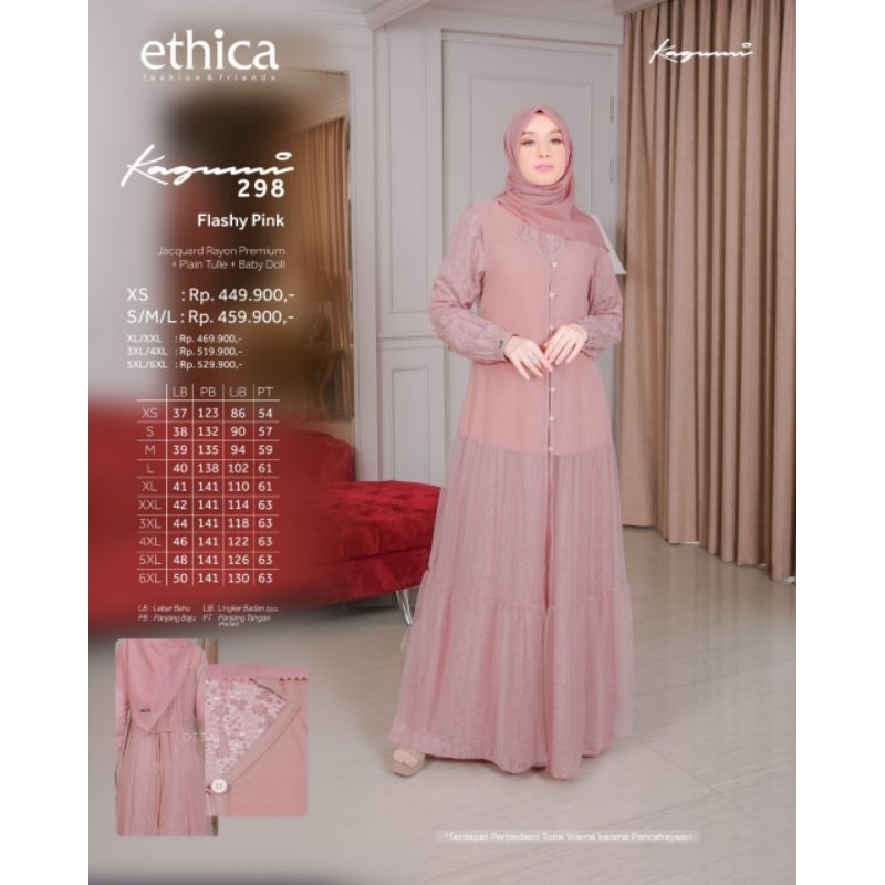 KAGUMI 298 /ETHICA KAGUMI 298 /KAGUMI 298 FLASHY PINK /GAMIS ETHICA TERBARU 2024 /COD