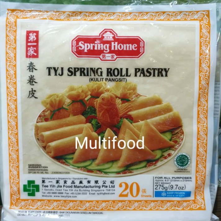 

88 Kulit lumpia TYJ spring roll kulit pangsit TYJ spring roll TYJ pastry halal MUI