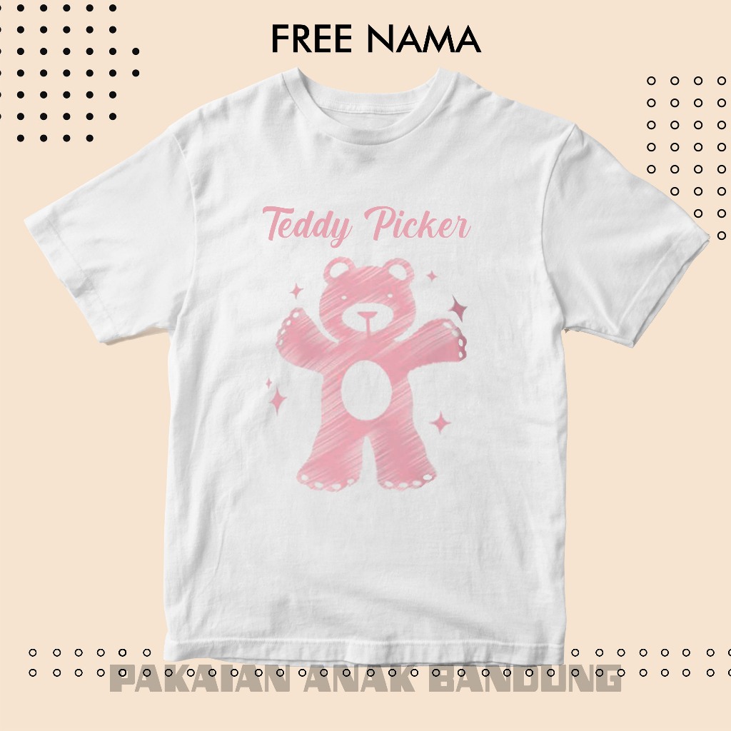 BAJU KAOS ANAK ZEPETO TEDDY PICKER BAHAN PREMIUM