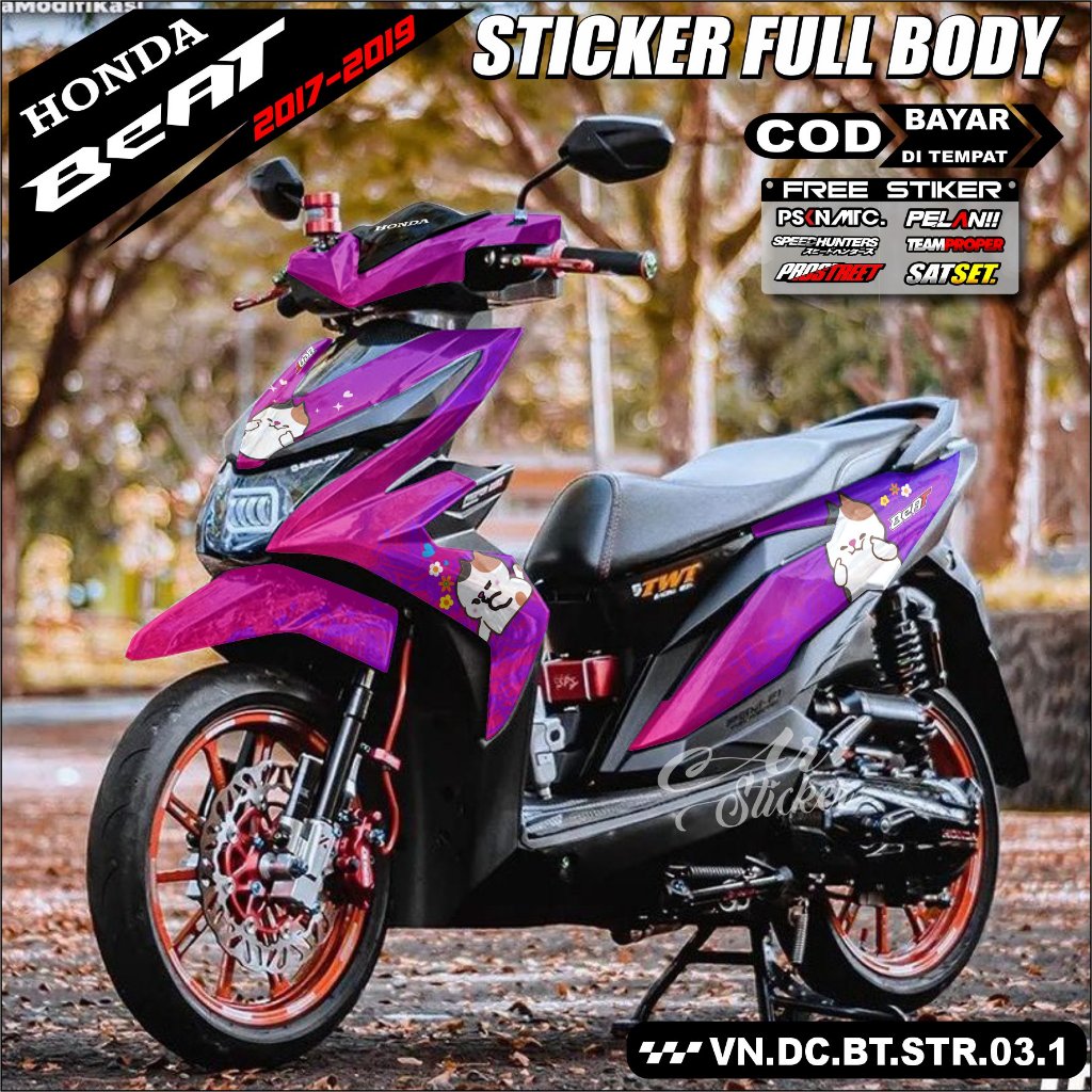Decal Stiker BEAT STREET full Body POLOS Sticker full Body Motor BEAT NEW 2017-2019