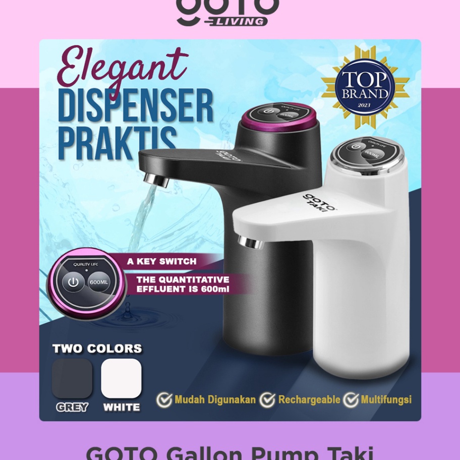 Dijamin Ori Goto Taki Pompa Galon Electric Dispenser Air Minum Water Pump Elektrik