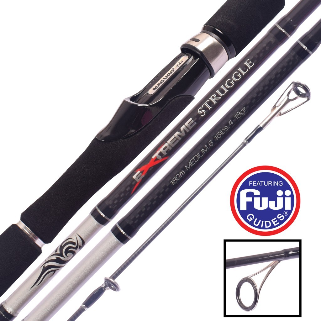 Joran Spinning Maguro EXTREME STRUGGLE | Ring FUJI | Pilih Ukuran