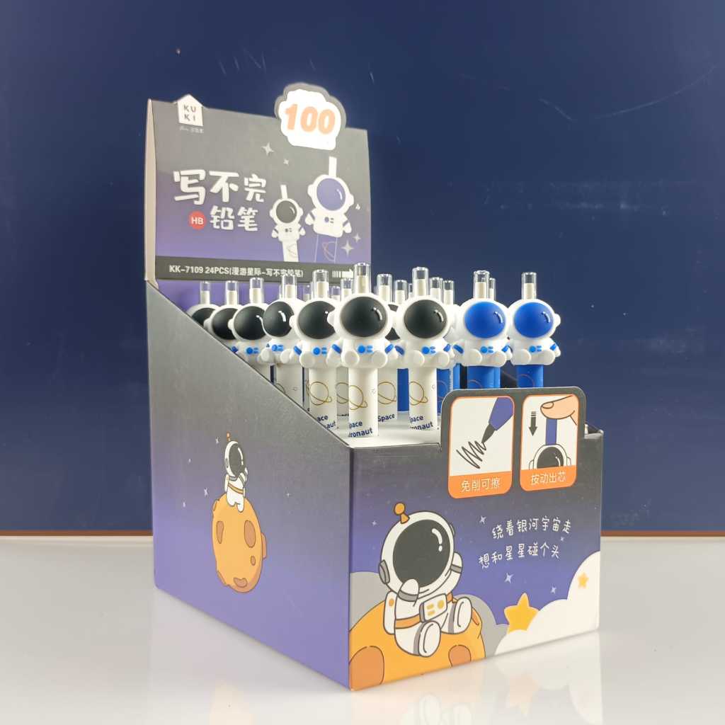 

Pensil Eternal Premium Astronot/ Pensil Terbaru Tanpa Isi Tanpa Rautan/ Karakter Lucu 3D