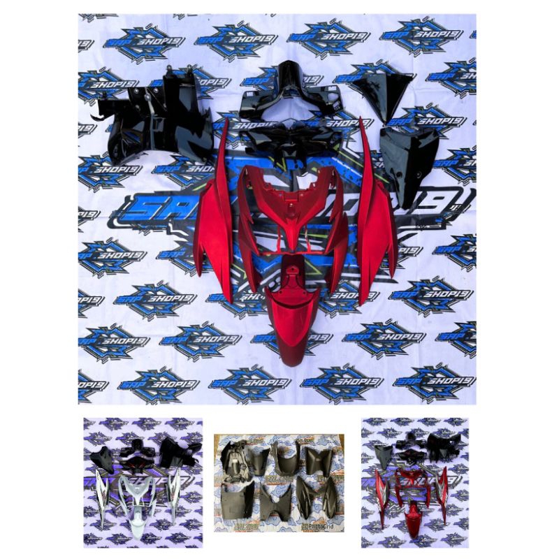 cover body Honda Vario 125 old hitam merah gray merah doff putih