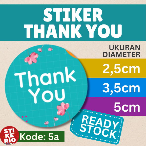 

Stiker Thank You | Stiker Label Terima Kasih | uk. 2,5cm 3,5cm 5cm -5a
