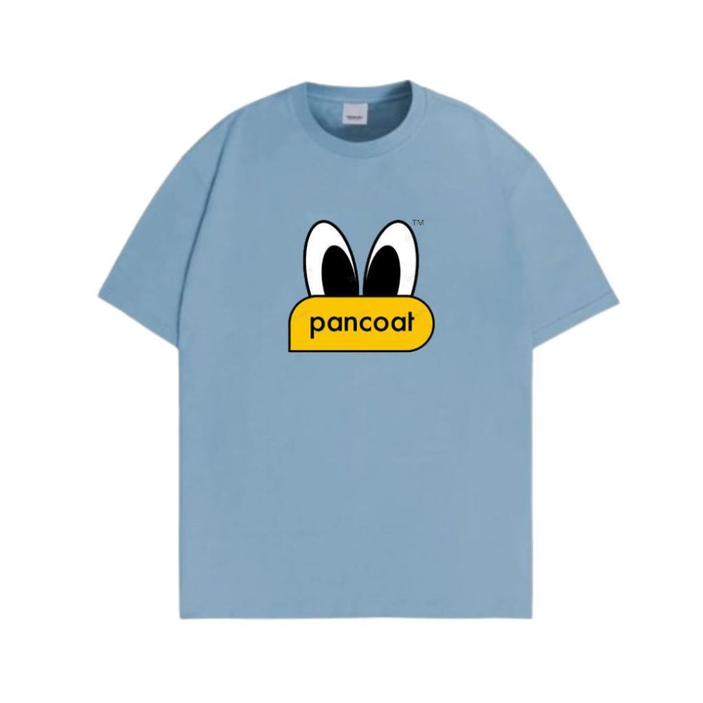 New Product - Pancoat T-Shirt Litle Text Logo ( Unisex ) Sky Blue Original Local Brand Populer Dan T