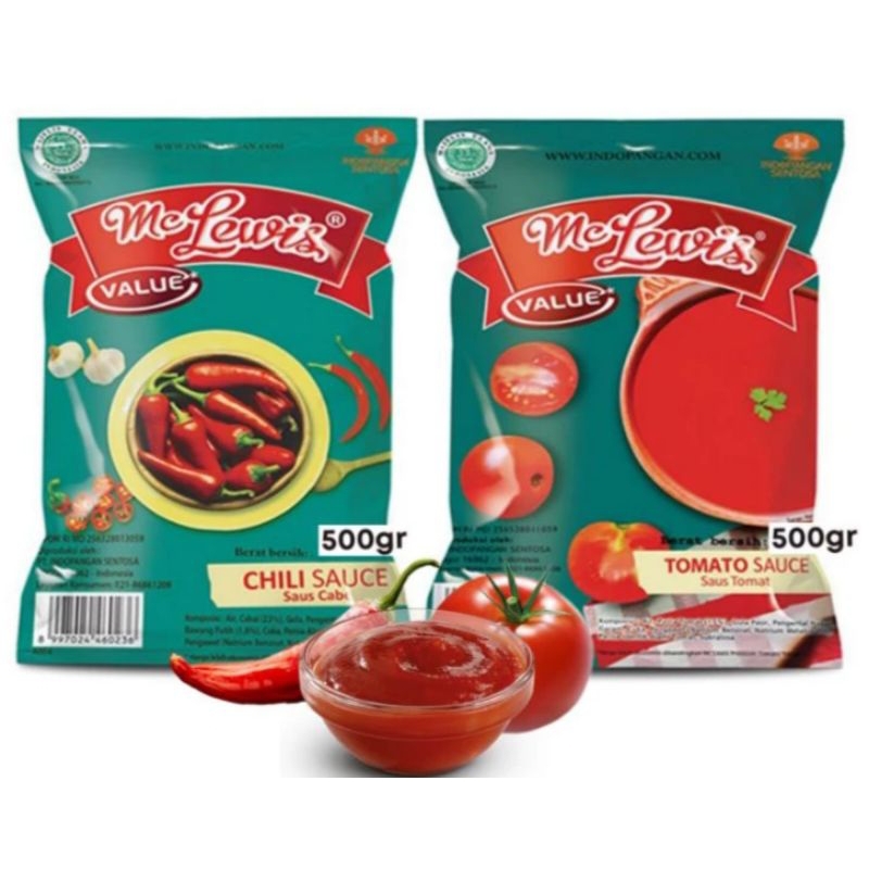 

Mc Lewis Chili Sauce & Mc Lewis Tomat Sauce 1kg