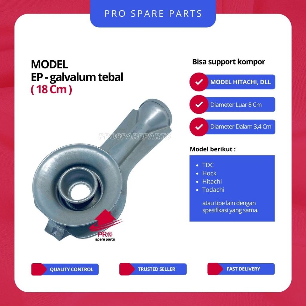 Cerobong / Cangklong EP - Dudukan Burner Kompor Gas Todachi / Hock / TDC