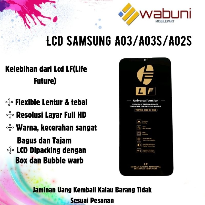 Wabunimobilepart LCD Touchscreen Samsung A03 / A03s / A02s Original / Lcd samsung