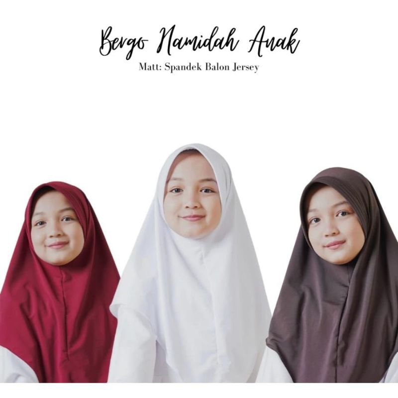 BERGO HAMIDAH ANAK/JILBAB ANAK INSTAN/HIJAB JERSEY ANAK SD
