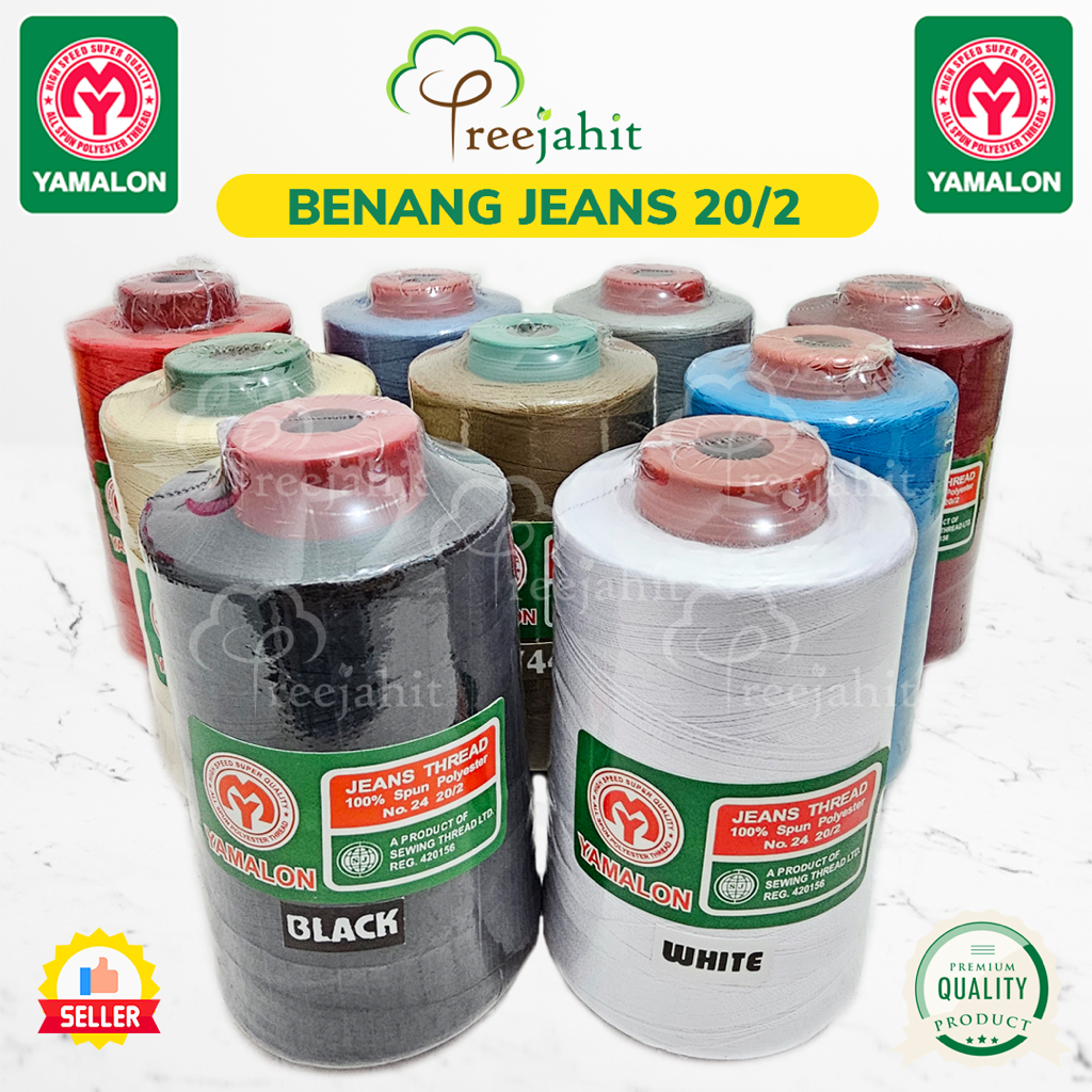 Benang Jahit Jeans Merk Yamalon 20/2 3000Y / Pcs