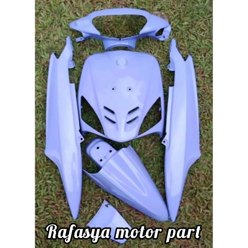 Cover Full Body Full Set Body Halus Yamaha Mio sporty Lama Warna Ungu Taro Cat Custom