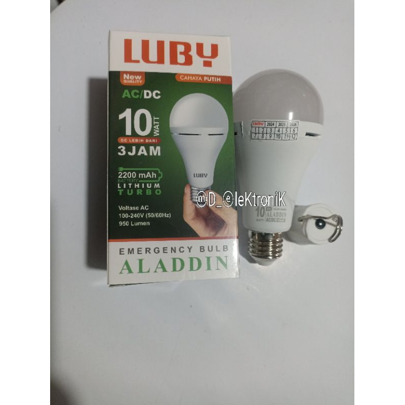 Lampu LED Emergency Luby Aladin 10 watt