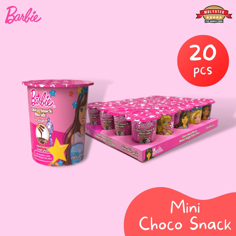 

READY STOK Barbie Chocolate Snack Mini Coklat Biskuit Stick 8 gr 2 pcs