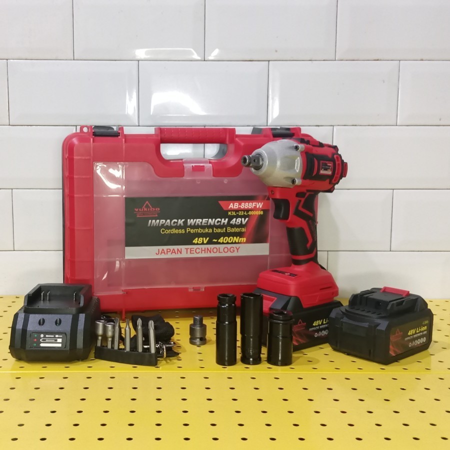 MESIN IMPACT Yukido 48 VOLT Mesin Impact Wrench Cordless FREE KOPER