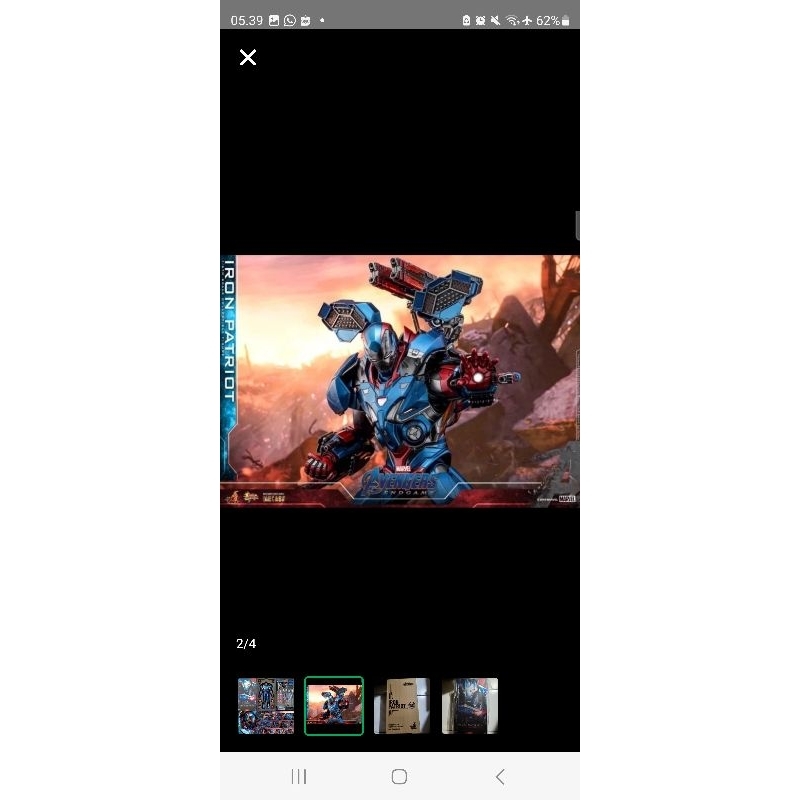 hot toys iron patriot end game