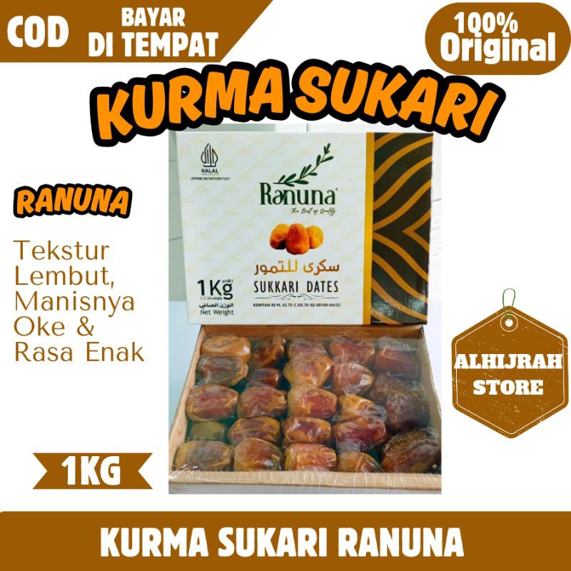 

Kurma Sukari Premium Ranuna 1Kg Al Qassim Premium Madinah