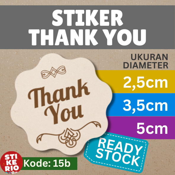 

Stiker Thank You | Stiker Label Terima Kasih | uk. 2,5cm 3,5cm 5cm -15b