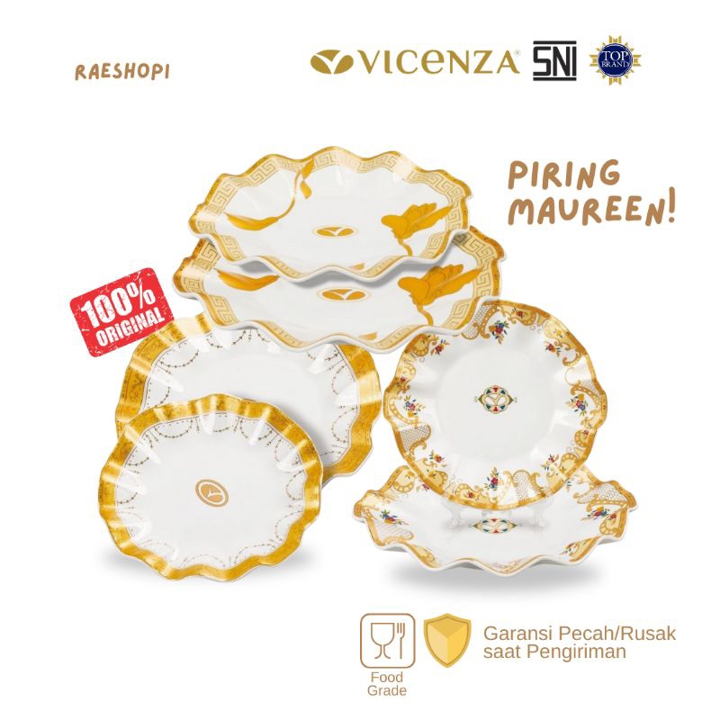 Vicenza Piring Maureen 2 pc motif Padi/Lily/Camelia P50