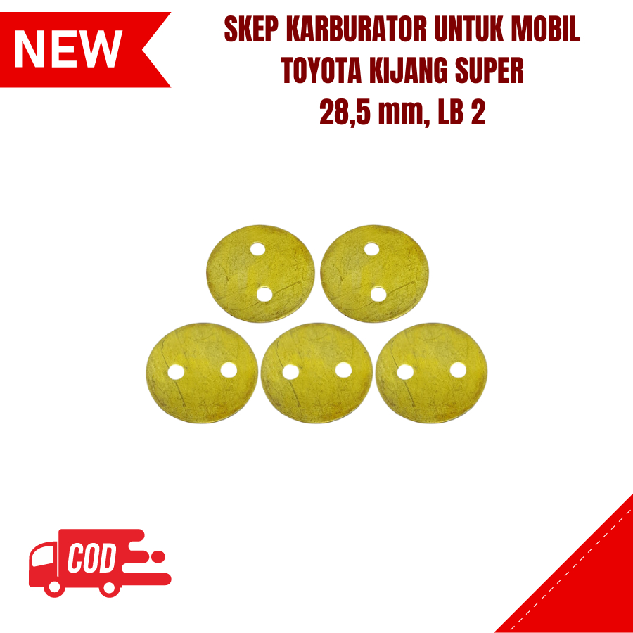 Skep Karburator Toyota Kijang Super Diameter 28,5 mm, Lubang 2 Carburator Koin Karburator Gobangan K