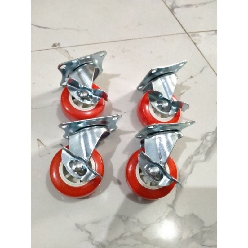 RODA ETALASE / RODA BULAT KARET (1SET) 4pcs