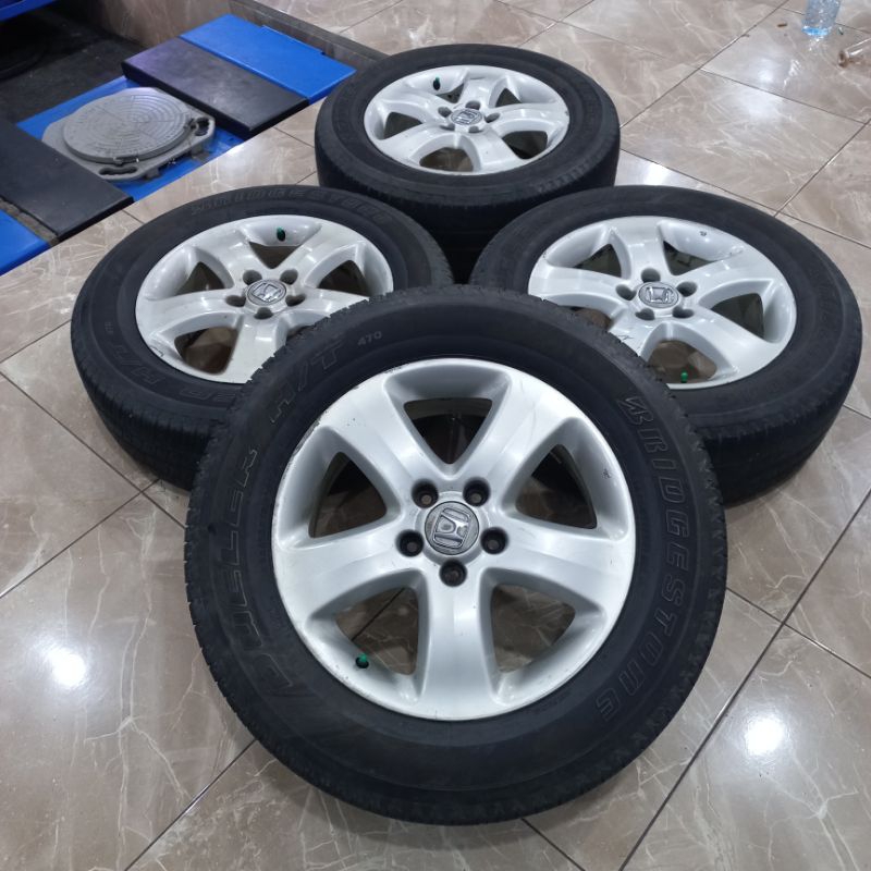 JUAL VELG STANDAR HONDA CRV RING 17 + BAN BRIDGESTONE 225/65 R17 SECOND