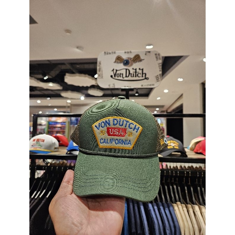 Vondutch Cap Men - Von Dutch Topi Pria - Original Green Army 0224