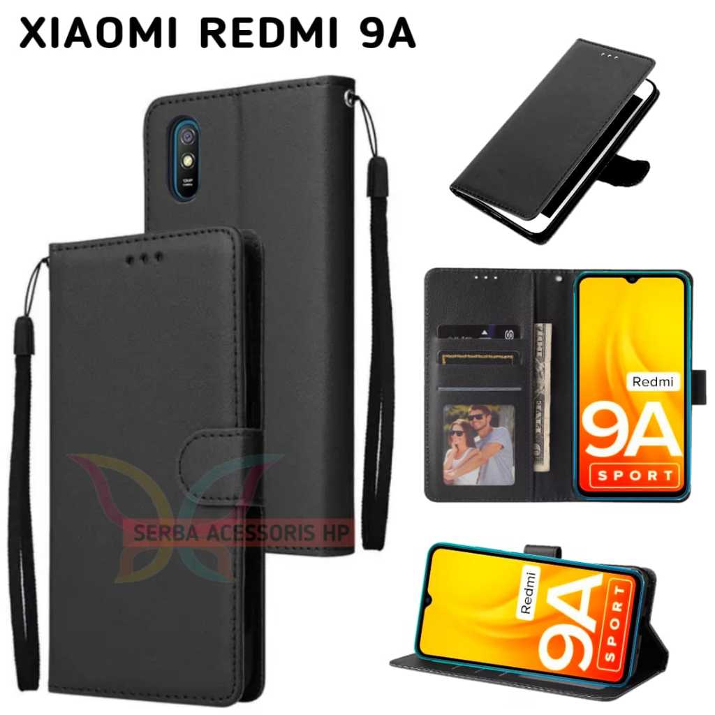 Case dompet XIAOMI REDMI 9A flip dompet Kulit mewah sampul slot kartu