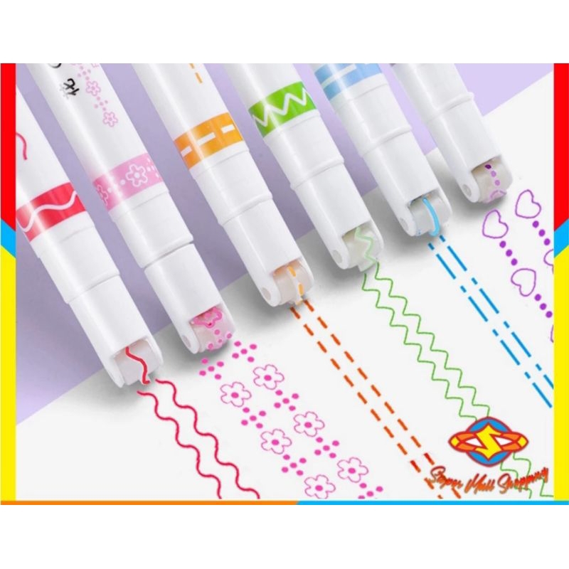 

SPIDOL GARIS BERBARIS MOTIF AESTHETIC WARNA WARNI HIGHLIGHTER
